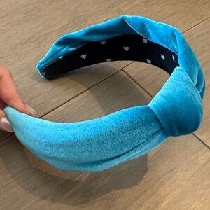 Lele Sadoughi Turquoise Velvet Headband